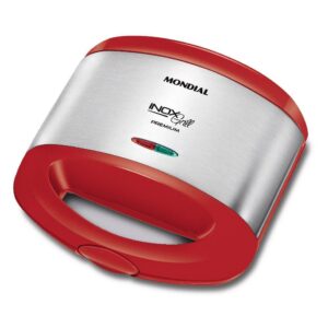 Sanduicheira Grill Mondial Red Premium Vermelha e Prata 127V