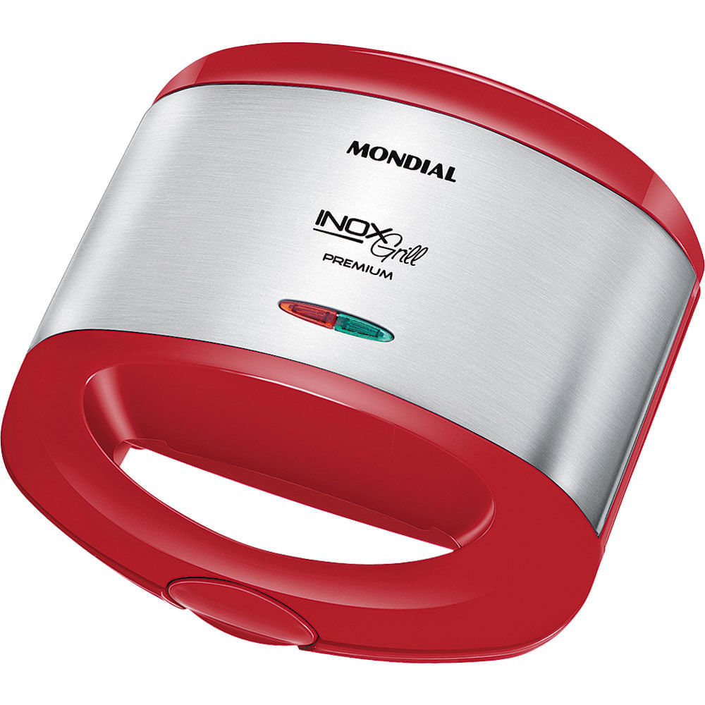 Sanduicheira Grill Mondial Red Premium Vermelha e Prata 220V