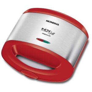 Sanduicheira Grill Premium Mondial Vermelho e Inox 800W