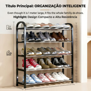 Sapateira 4 5 andares Organizador de Sapatos Tênis 8 10 Pares