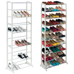 Sapateira Vertical até 30, 21, 10 e 8 Pares Sapatos Prateleira