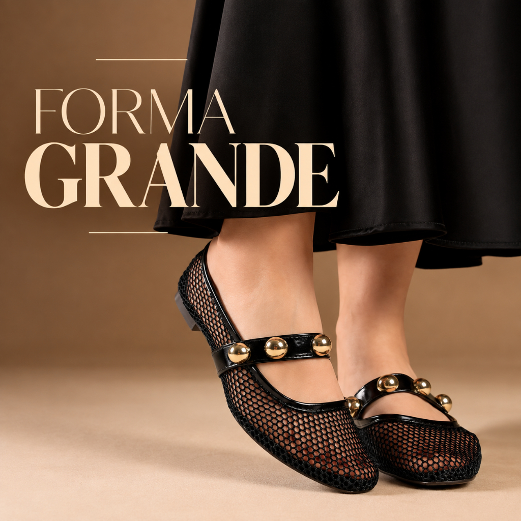 Sapatilha Feminina Tela Transparente Boneca Fivela Enfeite Dourado