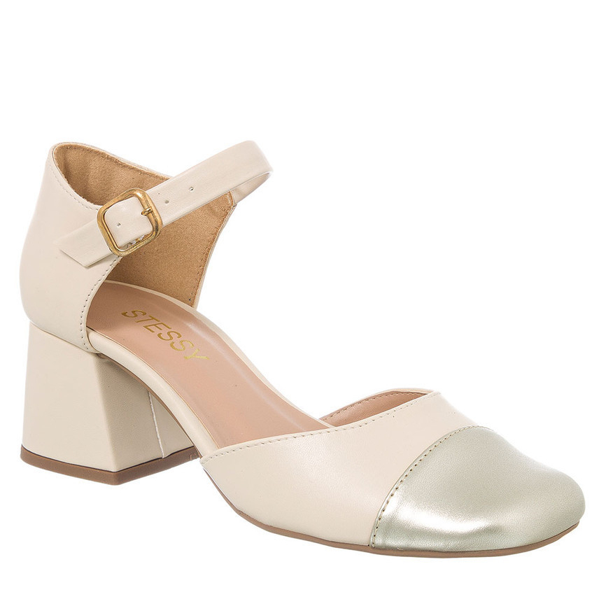Sapato Boneca Feminina Bico Quadrado Mary Jane Salto Baixo Confort