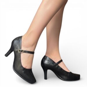 Sapato Feminino Boneca Salto Médio Meia Pata Verniz Comfortflex