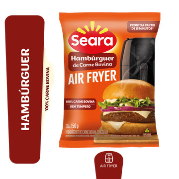 Seara Hambúrguer de carne bovina air fryer 150g