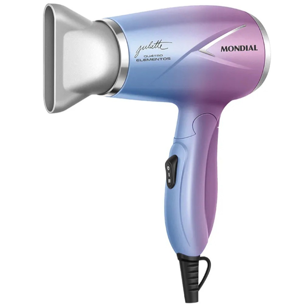 Secador de cabelo 1200W Duo Colors 4 Elementos By Juliette Mondial