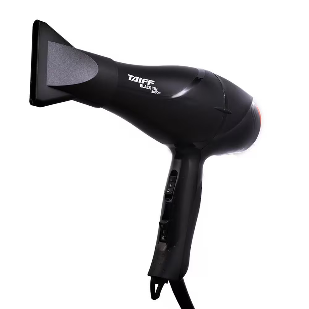 Secador de Cabelo Black Ion 2000W Íons Negativos 2 Velocidades Preto — Eletroportáteis