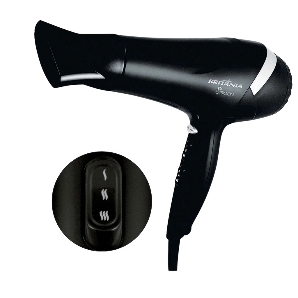 Secador de Cabelo Britânia 2000W com Jato de Ar Frio — Eletroportáteis