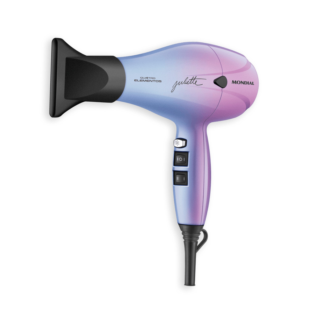 Secador de Cabelo By Juliette Mondial Azul e Rosa 2000W — Eletroportáteis