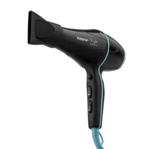 Secador de Cabelo Profissional Taiff Style 2000W Preto e Azul Tiffany