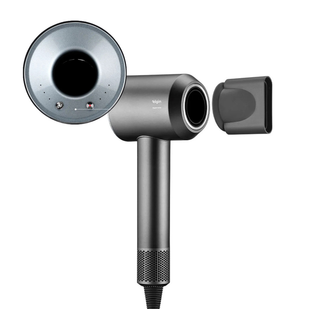 Secador de Cabelo Super Ionic Elgin 1800W Chumbo — Eletroportáteis