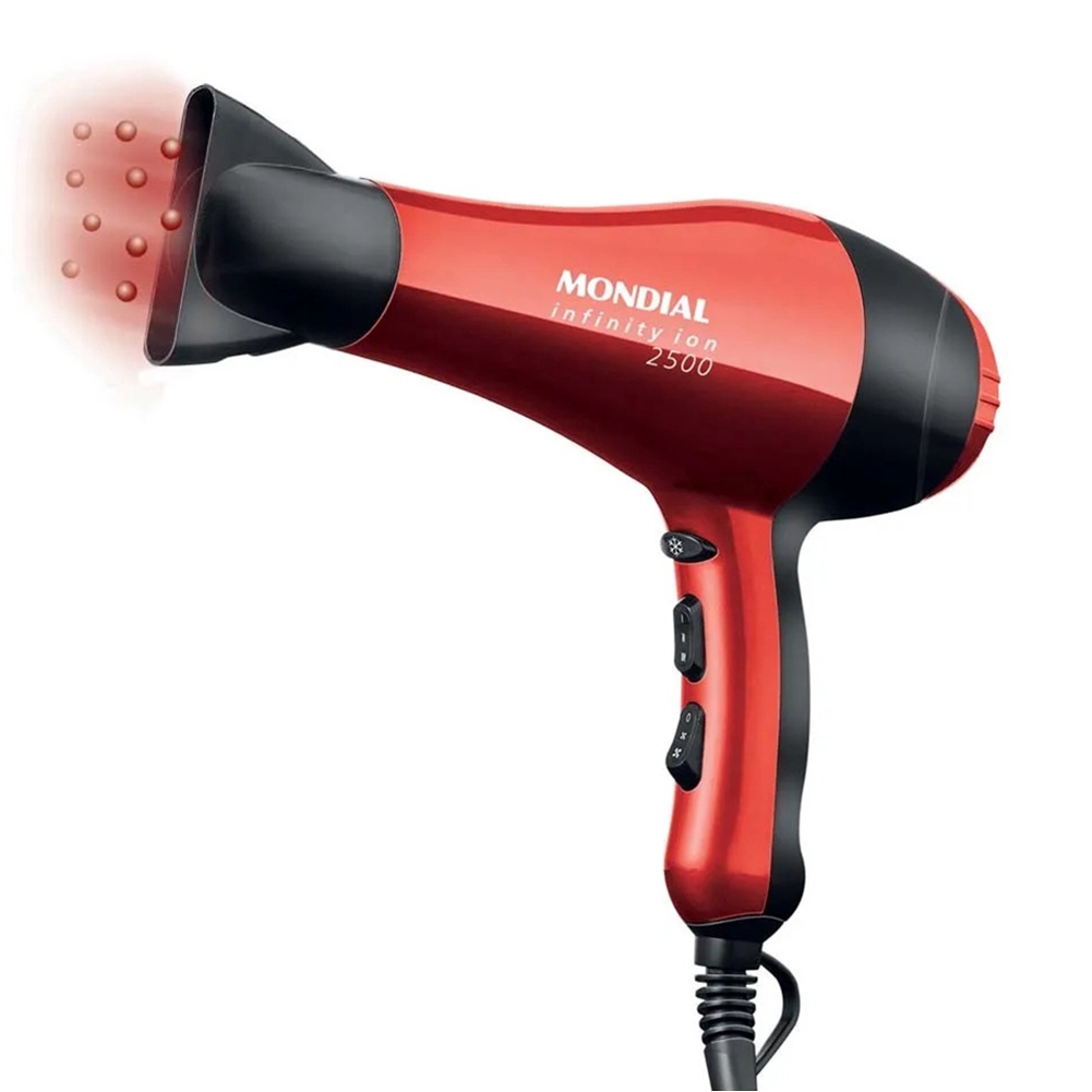 Secador de Cabelo, Tourmaline Íon, Mondial Infinity 2500, SC-12, 220V — Eletroportáteis