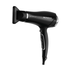 Secador de Cabelos Mondial Preto e Cromado Prata 2000W