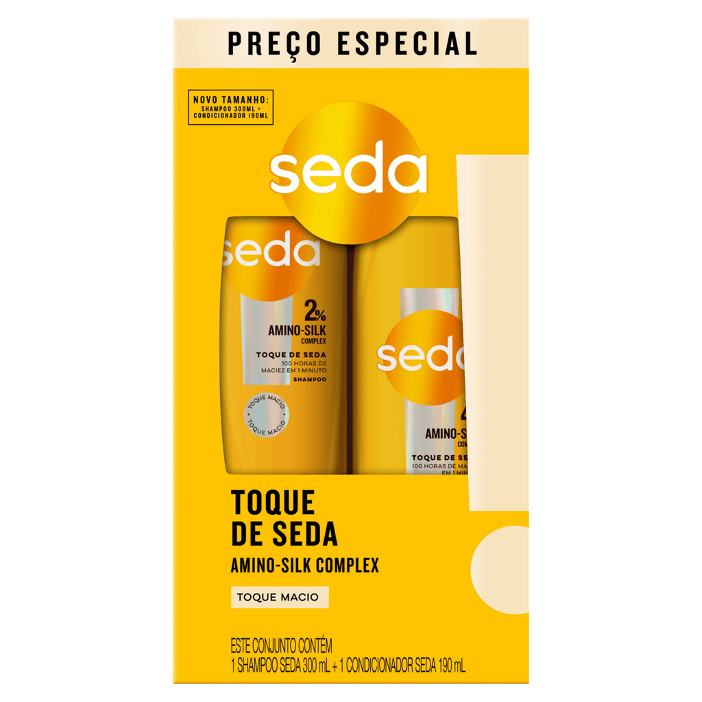 Seda Kit Shampoo Condicionador Toque de Seda 300ml
