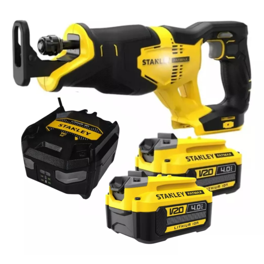Serra Sabre 2 Baterias 20v 4ah Scr300 Stanley Carregador Bivolt