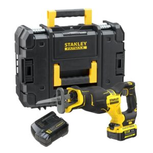 Serra Sabre Stanley SBR311M1T 20V Com Bateria, Carregador e Maleta