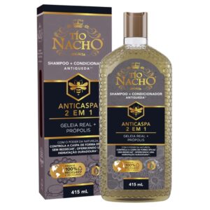 Shampoo 2 em 1 Tio Nacho Anticaspa 415ml Geleia Real e Extrato de