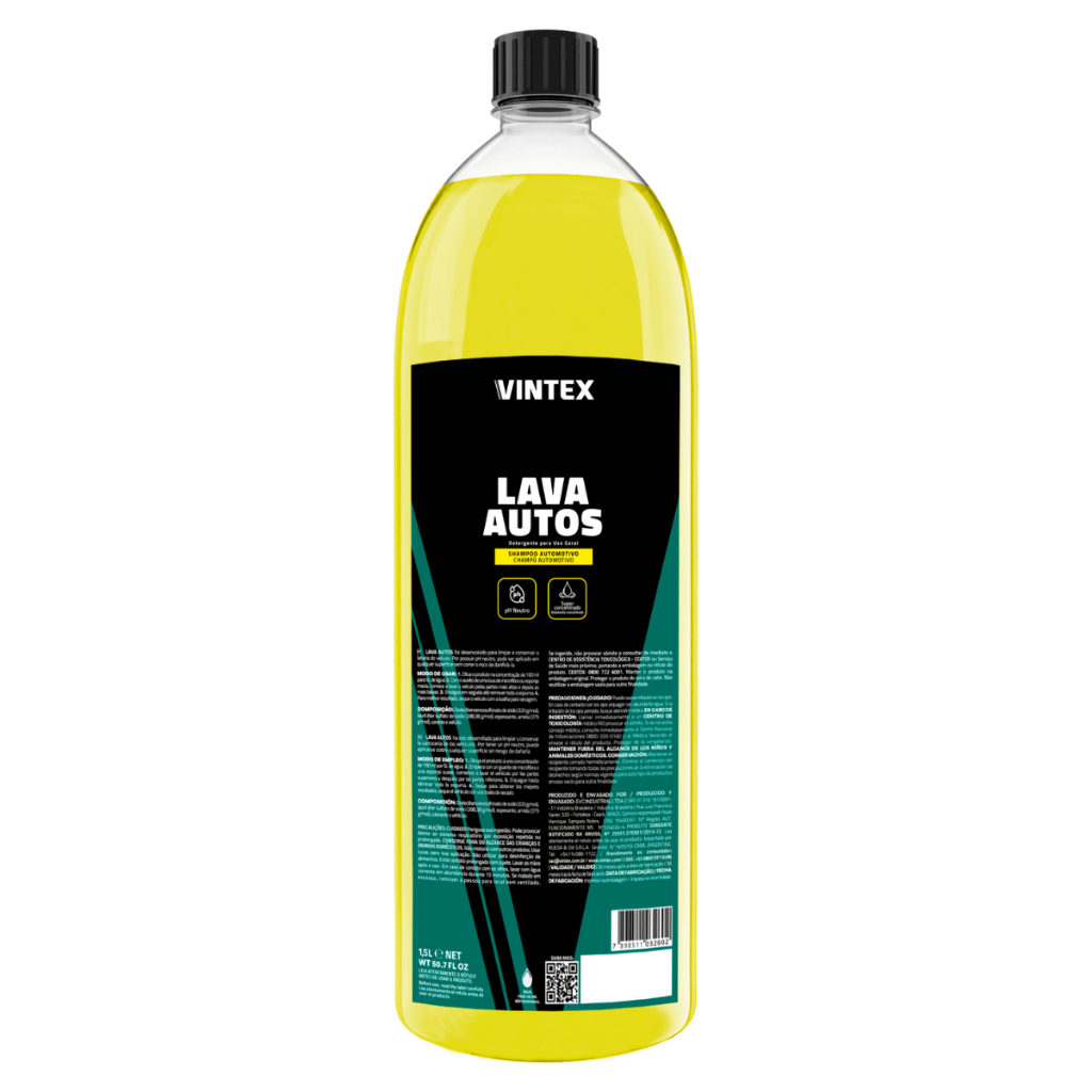 Shampoo Automotivo Vintex Lava Autos Concentrado Neutro 1,5