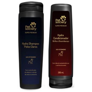 Shampoo Branqueador Condicionador cachorro e gato Pet Society