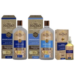 Shampoo Condicionador 415ml Tônico 120ml Tio Nacho Engrossador