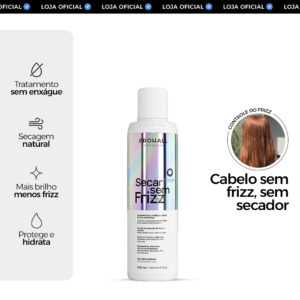 Shampoo de Limpeza Suave Antifrizz Secar sem Frizz 250ml