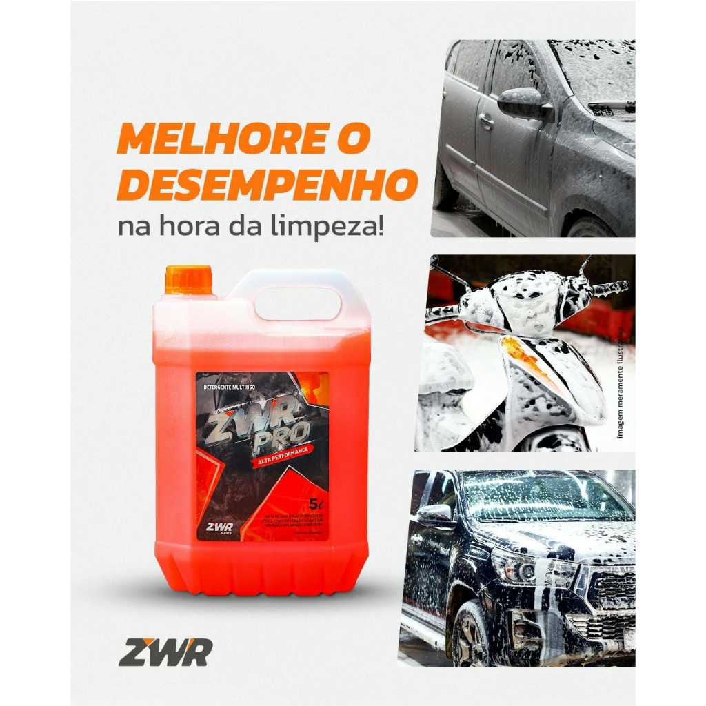 Shampoo Detergente Zwr Pro Limpeza Motos Off Road 5 Litros — Cabelos
