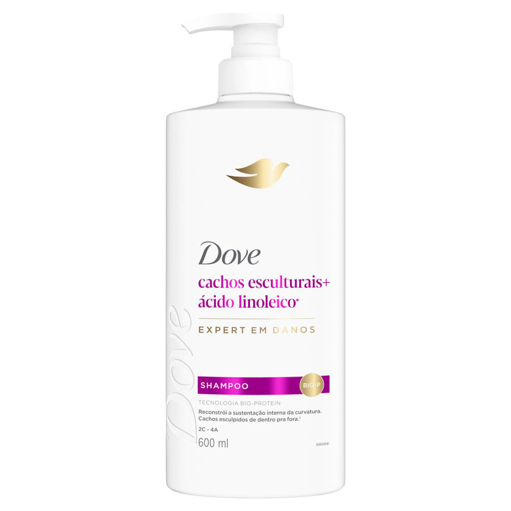 Shampoo Dove Cachos Esculturais Ácido Linoleico 600ml — Cabelos