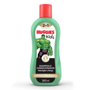 Shampoo e Condicionador 2 em 1 Huggies Kids Nutrição e Força Hulk 360