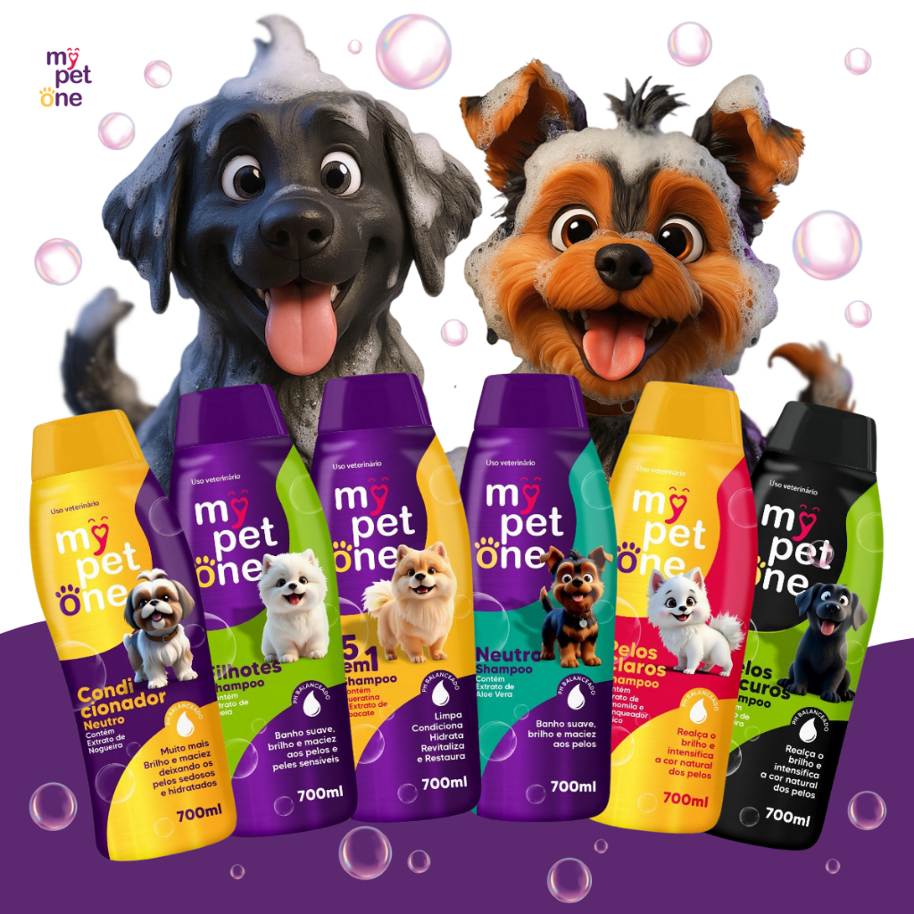 Shampoo e Condicionador para Cachorro e Gato Mypetone 700 ml 1