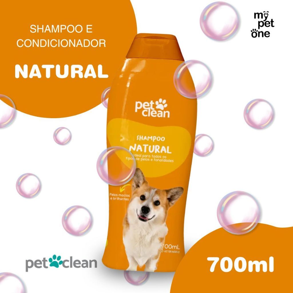 Shampoo e Condicionador Pet Clean Natural 2 em 1 700ml