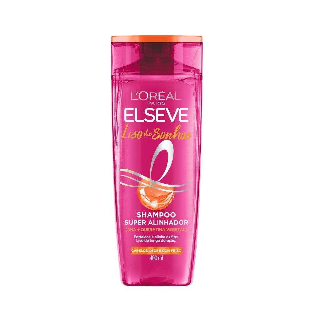 Shampoo Elseve Liso Dos Sonhos Aha Queratina Vegetal 400ml