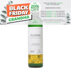 Shampoo Flowers 300ml para Couro Cabeludo Sensível Cabelos Finos