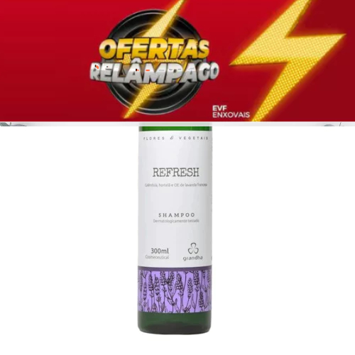 Shampoo Grandha Refresh para Cabelos Oleosos 300ml Terapia Capilar