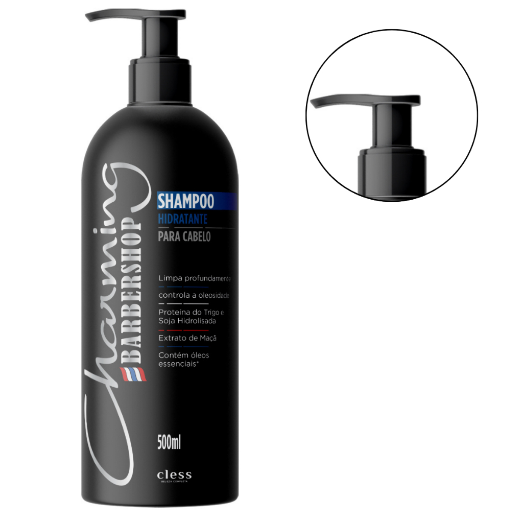 Shampoo Hidratante Cless Charming Barbershop 500ml — Cabelos