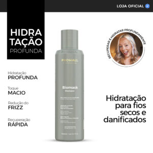 Shampoo Hidratante Diário: cabelos secos nunca mais Biomask 300ml