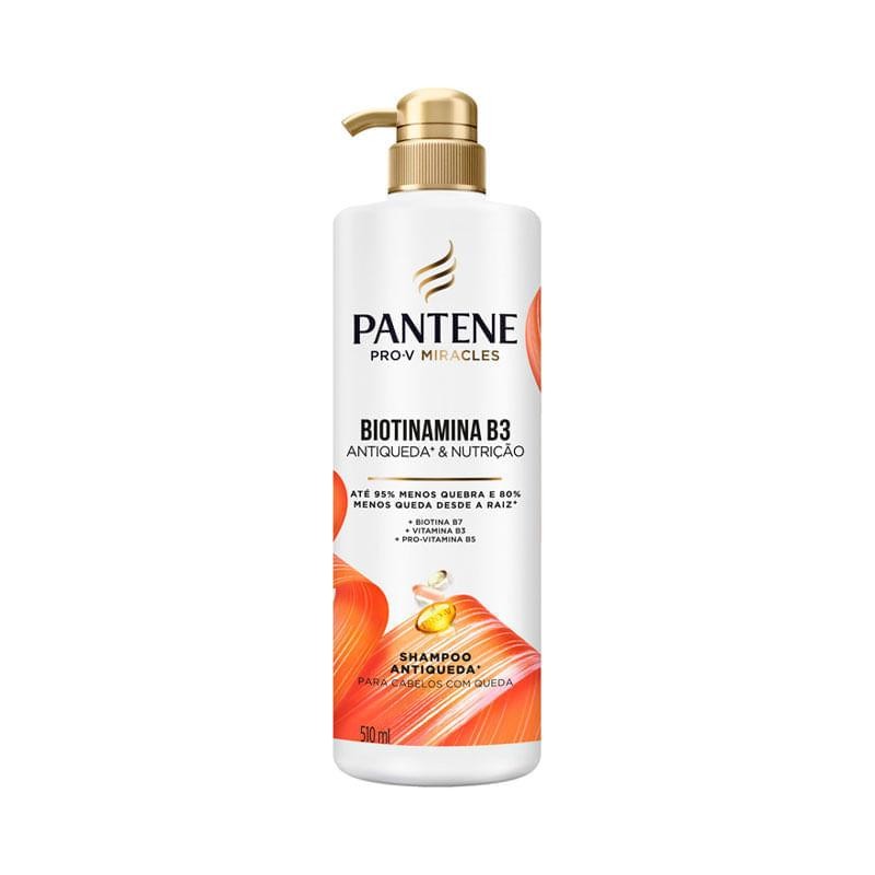 Shampoo Pantene Biotinamina B3 Antiqueda e Nutrição 510ml