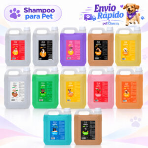 Shampoo Para Cães e Gatos 5L Pet Clean Condicionador Sabonete Liquido