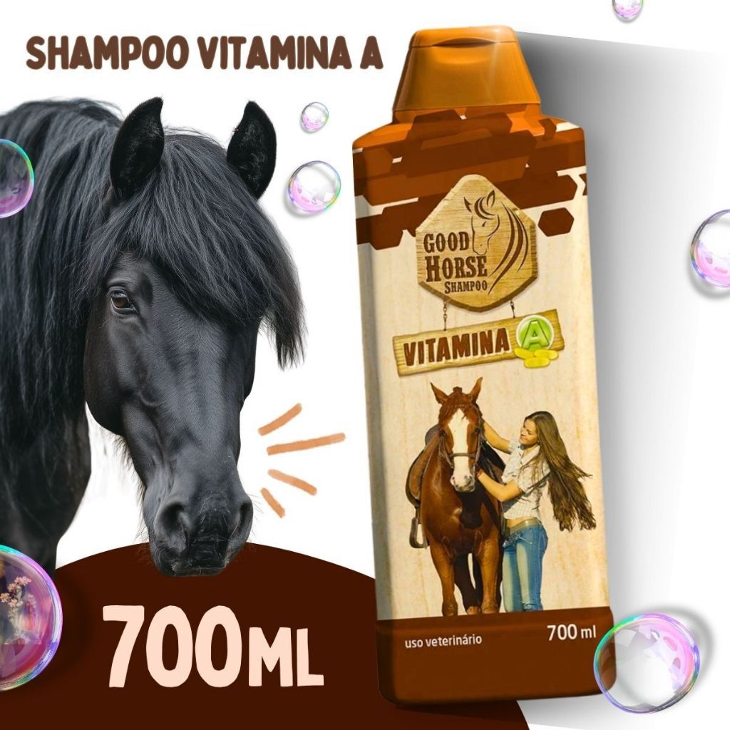 Shampoo Para Cavalo Good Horse Vitamina A 700 ML