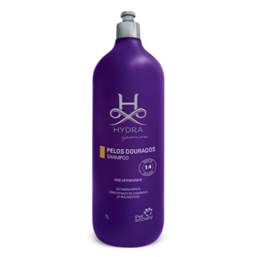 Shampoo Pelos Dourados 1L Hydra Pet Society