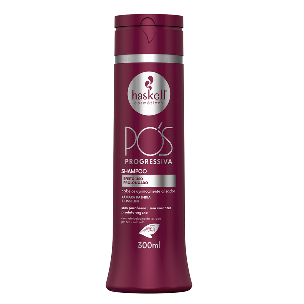Shampoo Pós Progressiva 300ml Haskell Restauração, Alinhamento e
