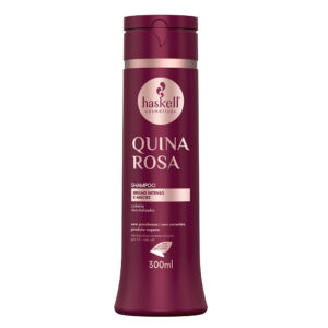 Shampoo Quina Rosa 300ml Haskell Revitalização suave para cabelos