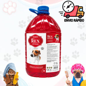 Shampoo Rex 6 em 1 Cachorro Cães 5 Litros Cheiroso Limpeza Completa