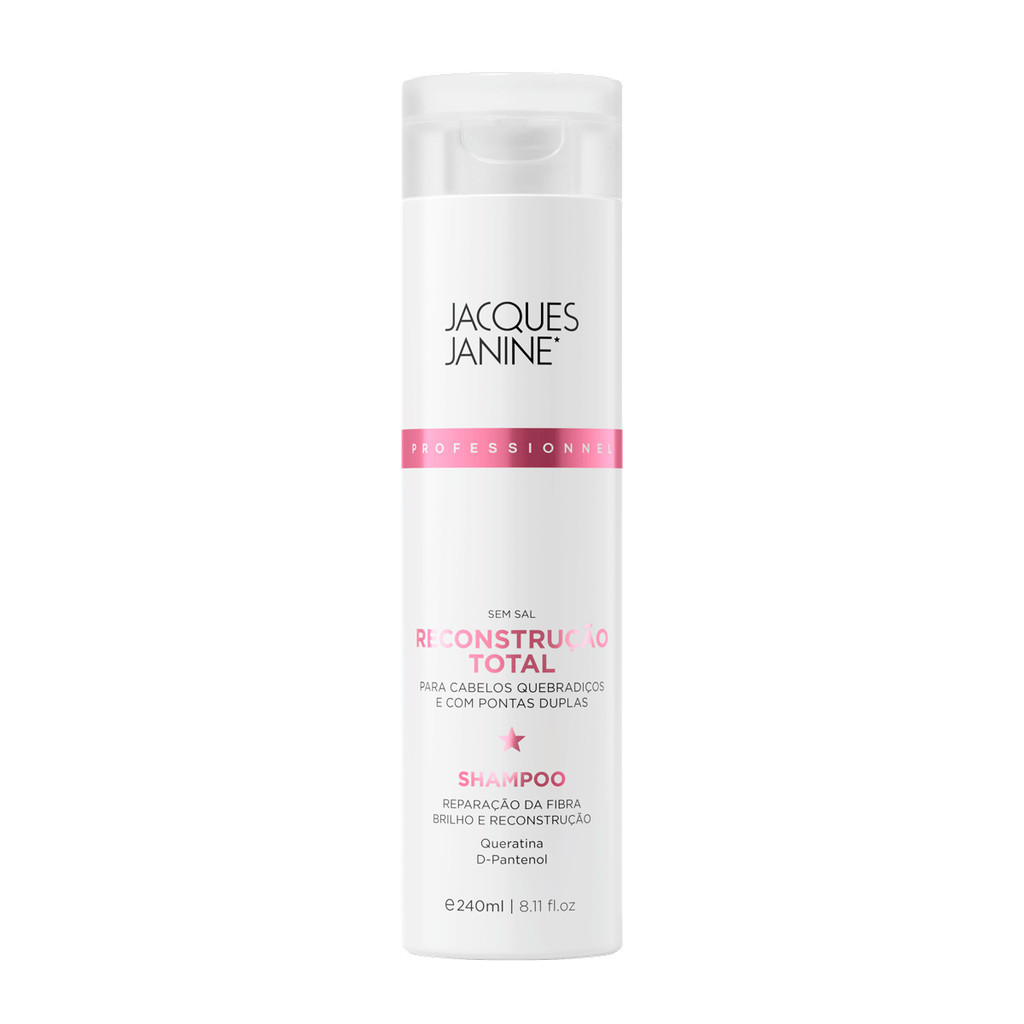 Shampoo Sem Sal Reconstrução Total Jacques Janine 240ml