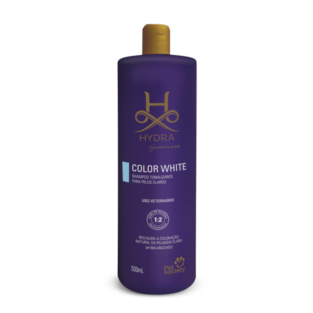Shampoo Tonalizante Cães Gatos Pelagem Branca Hydra Groomers Color