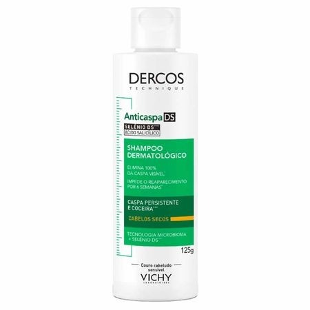 Shampoo Vichy Dercos Anticaspa Cabelos Secos Com 125ml