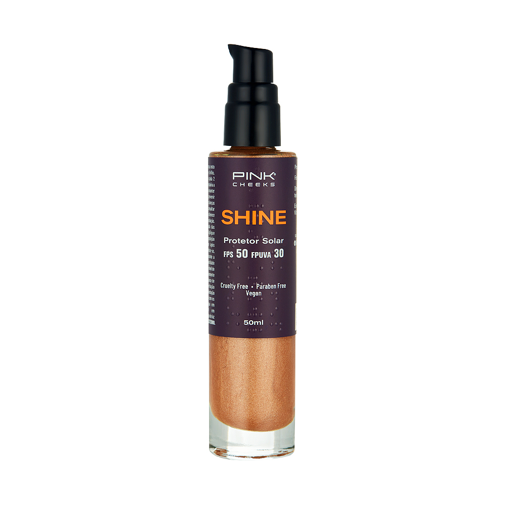 Shine Protetor Solar Iluminador 50ml Filtro Solar Corporal Efeito — Skincare