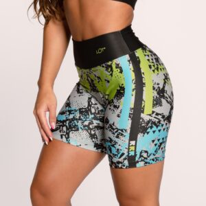 Short Fitness Academia Feminino Bermuda Suplex Estampada Modernize