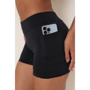 Shorts Fitness Feminino com Bolsos Laterais Short de Academia com