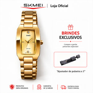 Skmei 1400 Relógio Feminino Analógico de Quartzo Retangular com — Relógios e Óculos