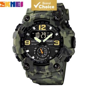 Skmei 1637 Relógio Digital Militar, Design Vintage à Prova d'Água